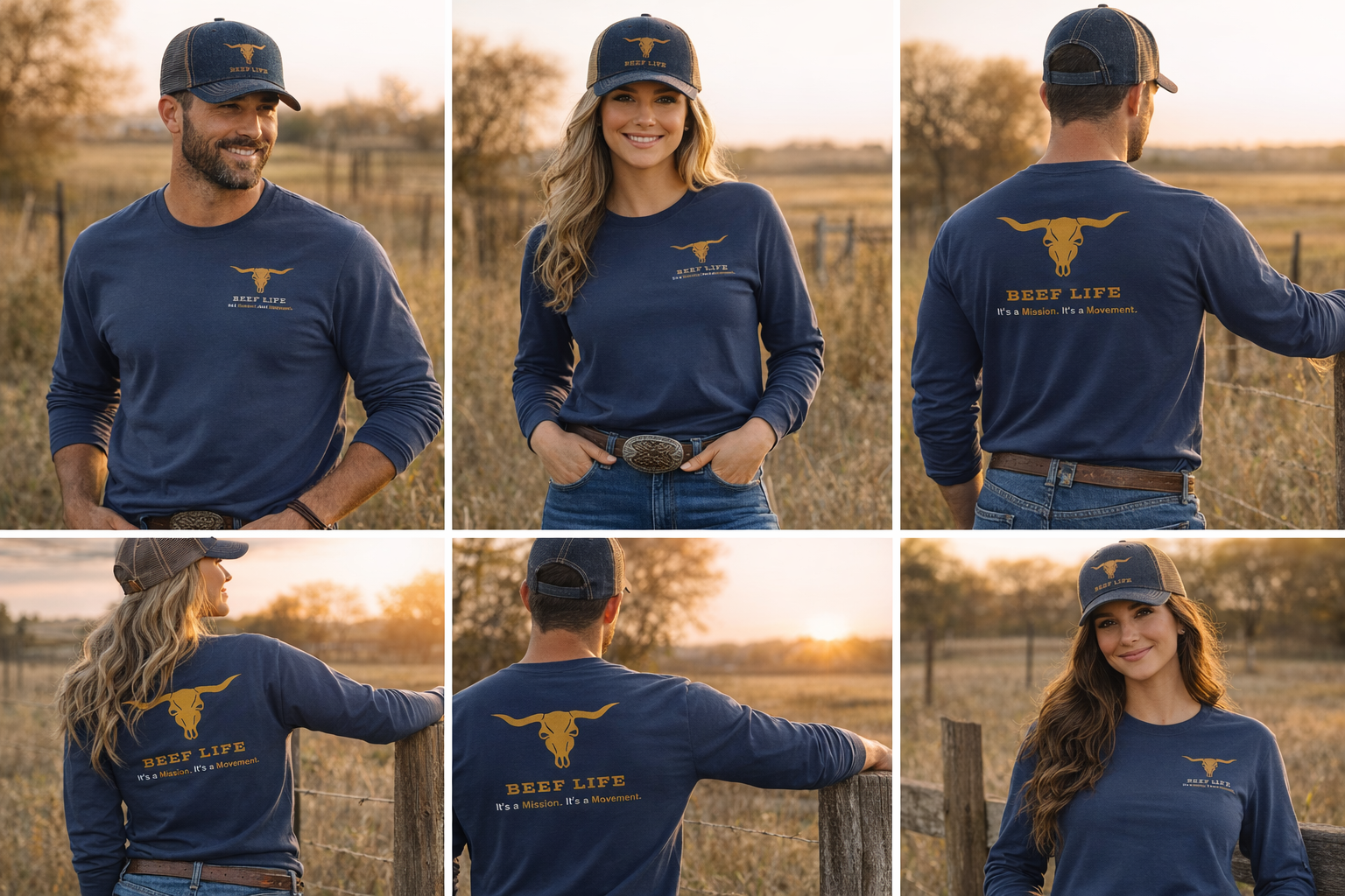 people wearing beef life merchandise